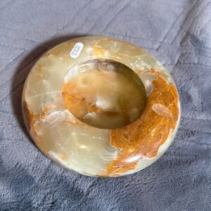 Gorgeous Natural Stone Ashtray or Trinket Box Heavy BRAND NEW Great Gift